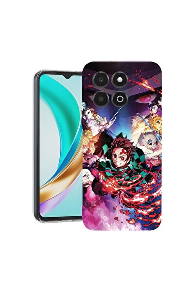 bestcase ¬Æ Husa Clear Slim Silicon Compatibila cu Honor X6c, Demon Slayer, 3...