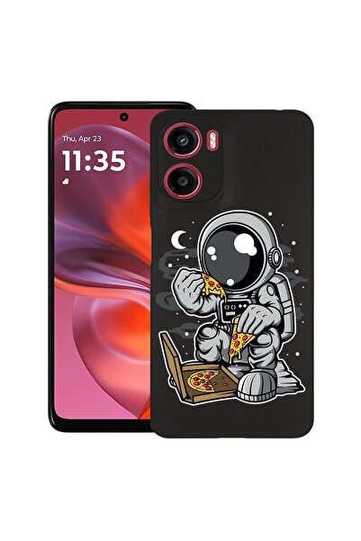 bestcase ¬Æ Husa pentru Motorola Moto G05, Astronaut Pizza, Slim Silicon 0.8M...