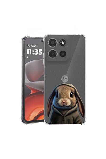 bestcase Θήκη για Motorola Moto G75, Αντικραδασμική 1.5MM, Sweet Rabbit, Προσ...