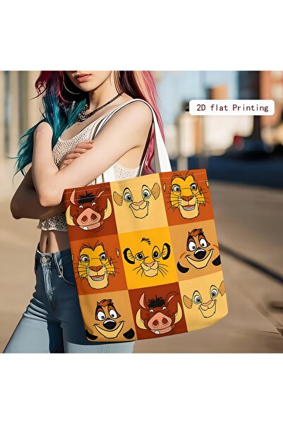 Choice 35cmx40cm 1pc 1pc The Lion King Character Grid Tote Bag, suitable for ...