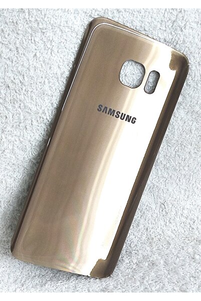 Samsung Galaxy S7 Edge SM-G935 Uyumlu Arka Kapak Pil Kapağı Cam Gold