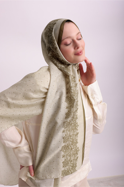 MODA Dantel Puantiye desenli şal