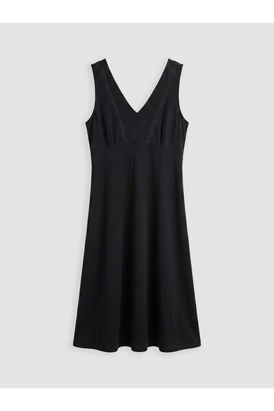 LC Waikiki Nevavm V-Neck Lace Detailed Dress with Difference
