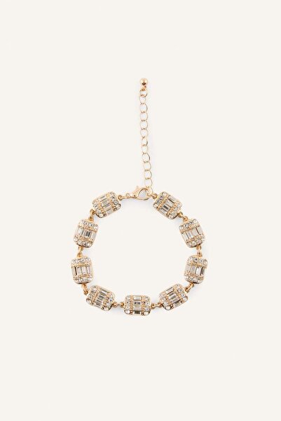 DeFacto Women's Stone and Gold Color Bracelet H8627Axns