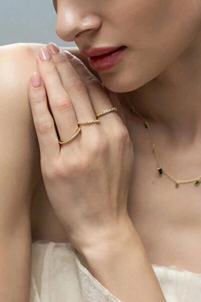 Lisa&Co. Inel Argint Lisette 56 mm / Argint placat cu aur galben / Zircon