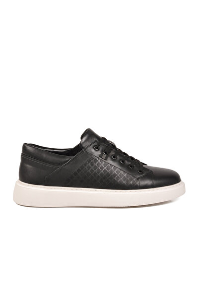 AYAKMOD Pantofi casual pentru bărbați din piele naturală neagră premium 2660 ...