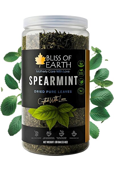 Bliss of Earth Spearmint Dried Pure Leaves – 100g | Natural Herbal Tea & Culi...