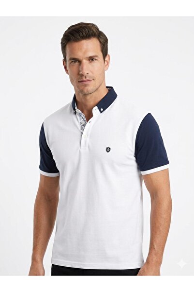 Polo Yaka Slim Fit Düz Pamuklu Polo Yaka Tişört