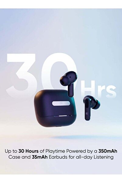 MYX PRO Sonic Pro - True Wireless Earbuds, 30H ANC, 4-MIC ENC Calls, Bluetooth 5.4, HD Stereo, Touch Control, IPX5 Splash Resistant - White