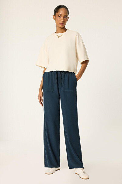 Touché Privé High Waist Washed Gabardine Pants