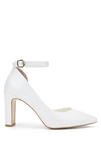 Tamer Tanca Women's Faux Leather White Heeled & Stiletto Shoes