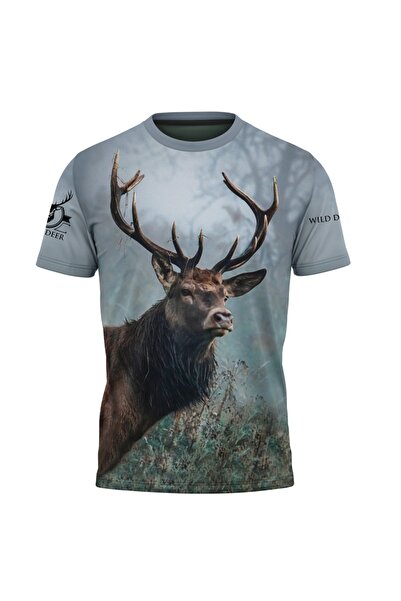 OEM Men's T-shirt Deer, short sleeve multicolor F114