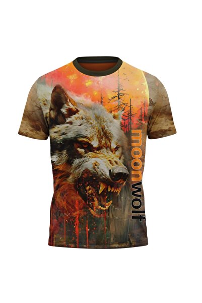 OEM Men's T-shirt Wolf, short sleeve multicolor F117