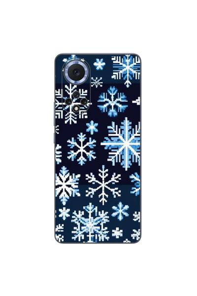 OEM Husa compatibila cu Huawei Nova 9 Silicon Gel Tpu Model Pixel Art Snowflakes