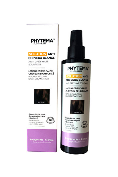 Phytema Lotiune repigmentare par alb Ultra Plus, par castaniu inchis spre bru...