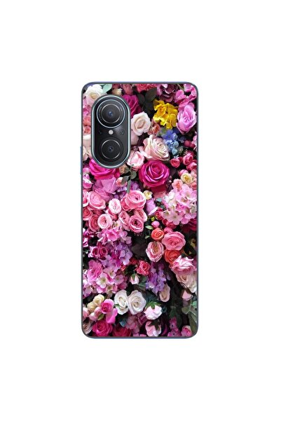 OEM Husa compatibila cu Huawei Nova 9 SE Silicon Gel Tpu Model Trandafiri Roz