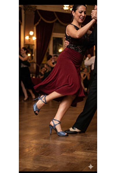 Lo Mejor Shoes أحذية GLİTTER STEPS ذات الكعب المفتوح للرقص والتانجو وفساتين ا...