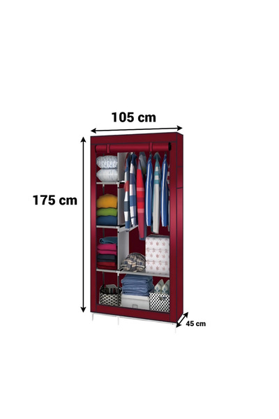 OEM Dulap Textil Pliabil cu Fermoar - Organizare Optima Haine si Lenjerie (IFT)