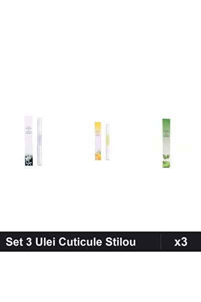 NAİLS Set 3 Ulei Cuticule Tip Stilou - Osmanthus, Lemon, Mar Verde