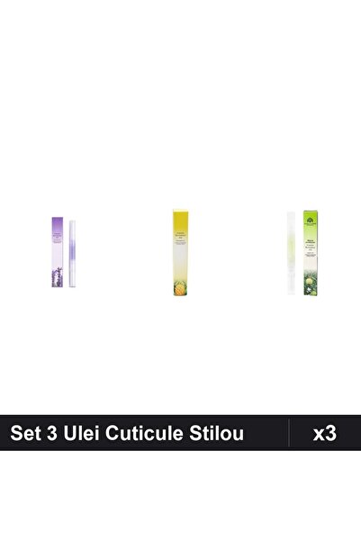 NAİLS Set 3 Ulei Cuticule Tip Stilou - Lavanda, Ananas, Mar - Global Fashion