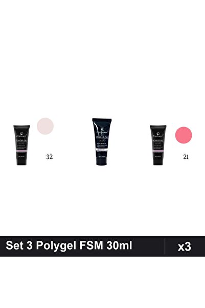 FSM Set 3 Polygel 30ml - Nr.32, Nr.17, Nr.21 - Constructie Unghii