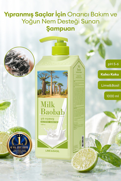 Milk Baobab Yıpranmış Saçları Onaran Yoğun nemlendirici Şampuan Original Sham...