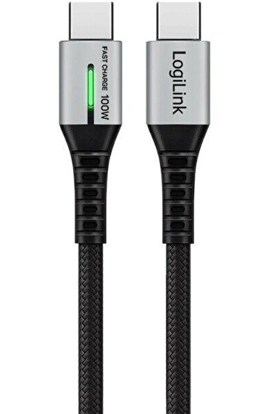 LogiLink CU0422 Cablu USB 2.0 tip C M la M 480 Mbps 100 W LED împletitură de ...