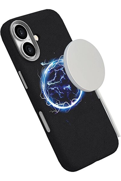 eSTUFF INFINITE (GRS) VENICE Husă magnetică din piele PU neagră pentru iPhone...