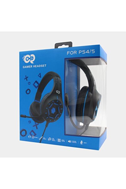 cr سماعة رأس G70 مع ميكروفون لأجهزة PS4/PS5/الهواتف المحمولة (أسود)