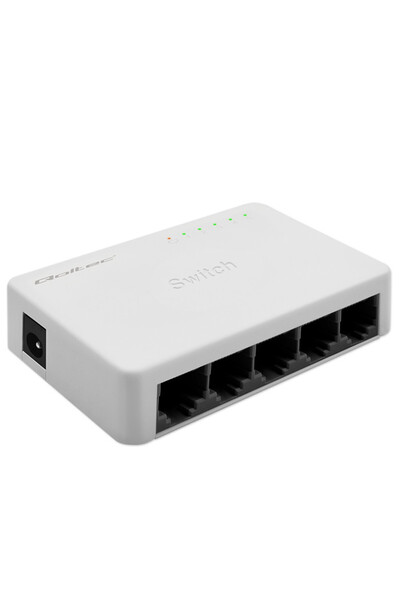 Qoltec Switch neinșalterabil, switch de rețea cu 5 porturi RJ45 |   100Mbps |...