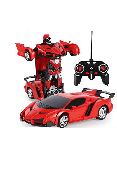 LeanToys Auto Robot Transformers 2w1 Pilot R/C roșu