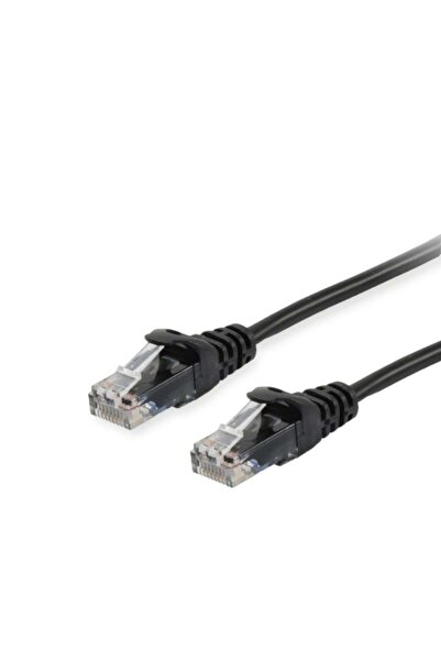 EQUIP Cablu patch Cat6A U/UTP 2xRJ45 0.15m negru LSZH în pungă de plastic