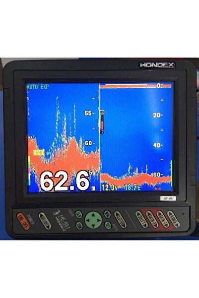 hondex HE-881 8.4" Marine Fish Finder with TD26 Bronze Through-Hull Transduce...