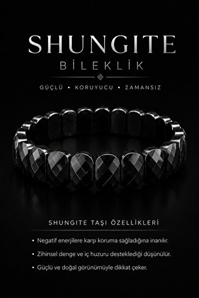 OSMANLI DOĞAL TAŞ Shungite Bileklik