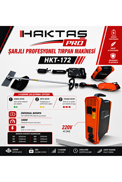 haktaş Şarjlı profesyonel tırpan makinesi