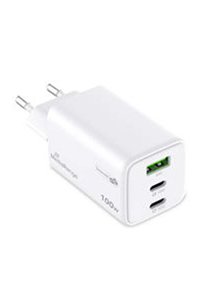 MediaRange Încărcător 100W cu 3 porturi, 2x USB-C și... 1x USB-A, wei√ü