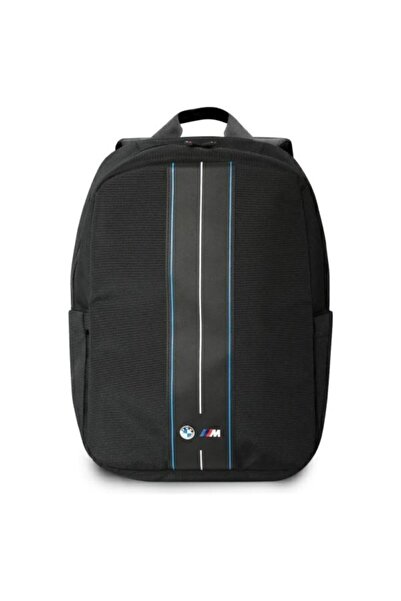 BMW Nylon Blue Stripe - Rucsac pentru laptop de 16 " (negru)