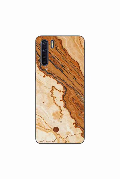 OEM Case compatible with Oppo A91 Silicon Gel Tpu Model Caramel Marble Dream