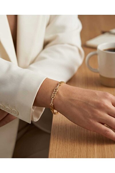 XUPING JEWELRY سوار ذهبي قابل للتعديل مرصع بحجر الزركون بنمط هندسي