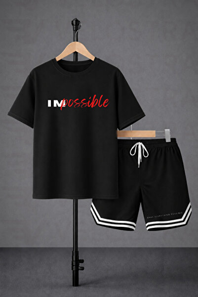 Velostra Unisex Impossible Printed Oversize Fit Comfortable Fit T-Shirt and S...