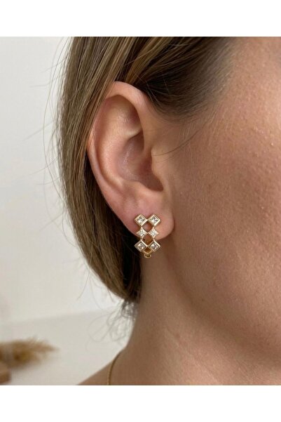 XUPING JEWELRY أقراط من الفولاذ موديل Xuping مرصعة بحجر الزركون