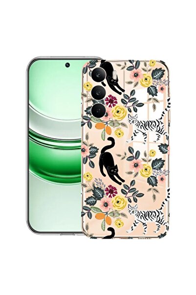 bestcase ¬Æ Husa Clear Silicon pentru Realme C71, Cat Pattern, 2041144 T 1429