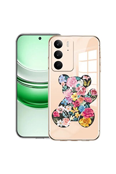 bestcase Husă transparentă din silicon pentru Realme C71, Teddy Bear Color Fl...