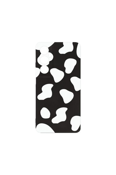 bestcase ¬Æ Husa Slim SIlicon 0.8MM, Compatibila Cu Realme C65, Black Cow, Pr...
