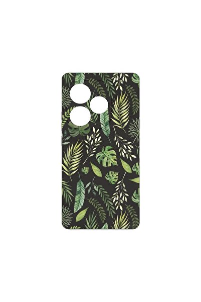 bestcase Husă Premium din Silicon, Compatibilă cu Realme GT 6, Frunze verzi, ...
