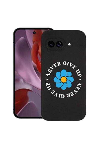 bestcase Калъф за Google Pixel 9a, Never Give Up, Тънък силиконов 0.8ММ, Прот...