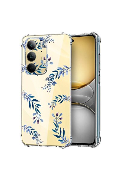 bestcase ¬Æ Husa pentru Realme 14x 5G, Anti Shock 1.5MM, Blue Flowers, Protec...