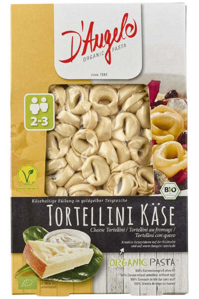 D'angelo Tortellini bio cu branza, 250g Pasta