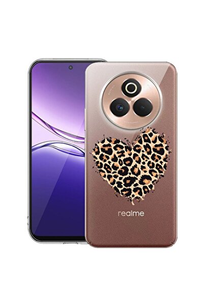 bestcase ¬Æ Husa pentru Realme P3 Pro cu Design Leopard Heart, Clear Slim Sil...