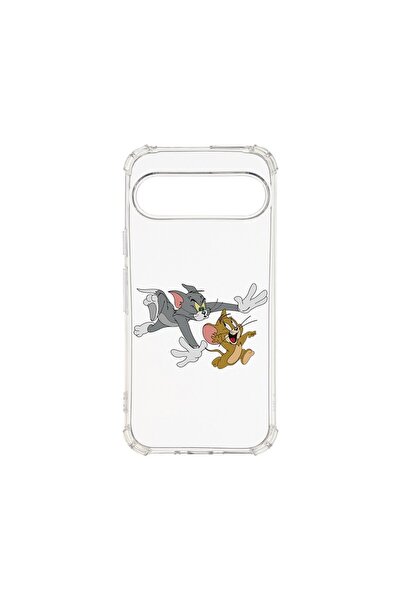 bestcase Husa Anti Shock 1.5MM, Съвместима с Google Pixel 9, Том и Джери, Тех...